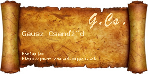 Gausz Csanád névjegykártya